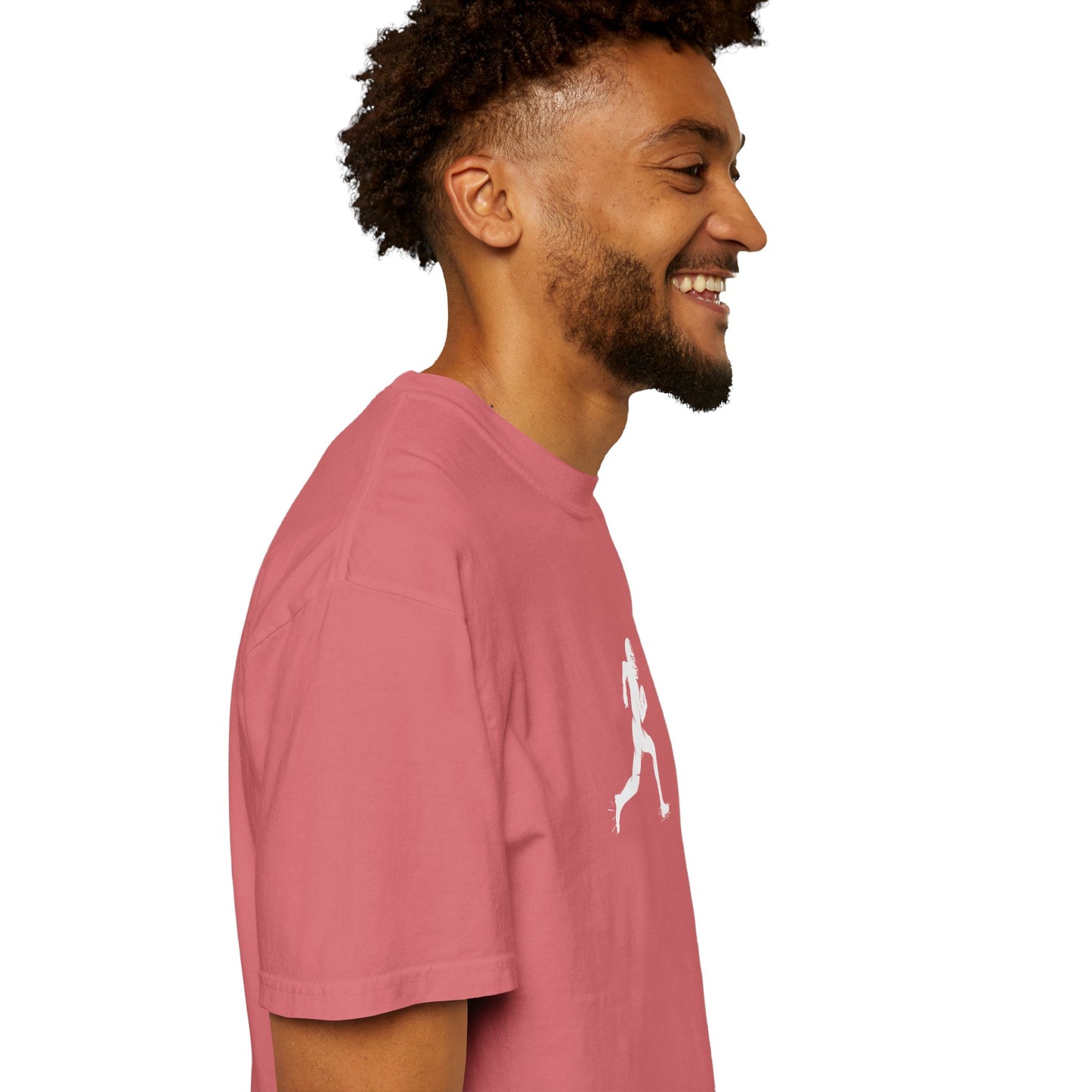 Sporty Unisex Garment-Dyed T-Shirt with Football Player Graphic, Activewear, Casual Wear, Gift for Runners, Fitness Apparel, Everyday Style