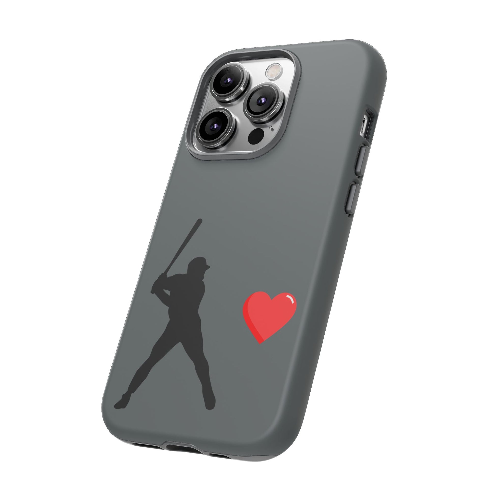 Printify Baseball Love phone case featuring sports-themed design, durable tough case for sports lovers and Father's Day gift.
