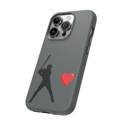 Printify Baseball Love phone case featuring sports-themed design, durable tough case for sports lovers and Father's Day gift.