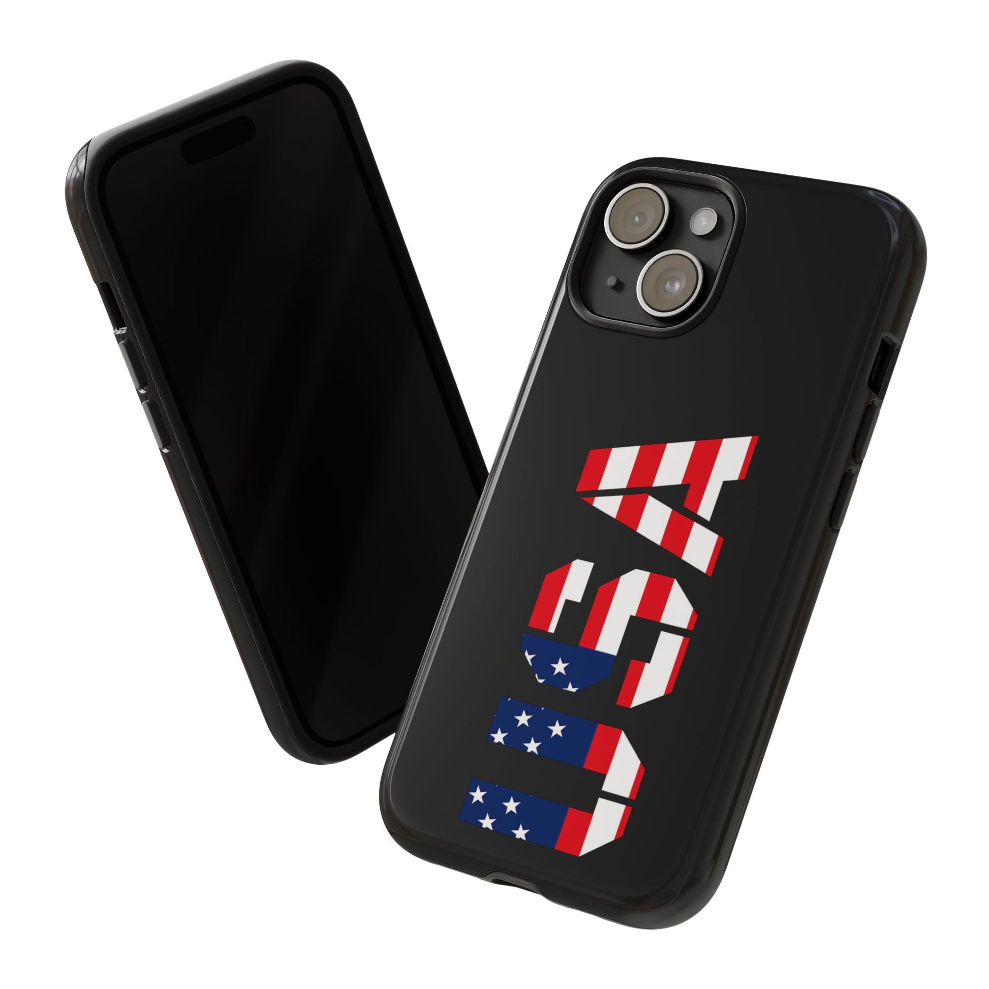 USA Phone Case with American flag design, durable Printify patriotic tough phone case for smartphones.