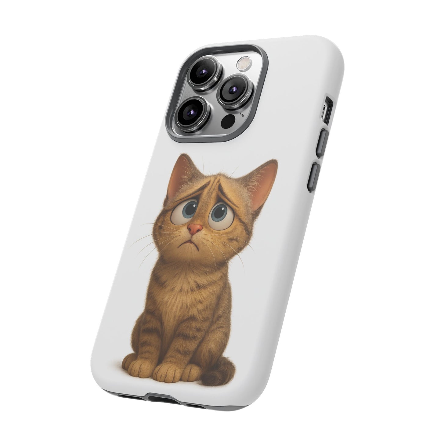 Cute Cat Phone Case, Funny Kitty Case, Animal Lover Gift, Cat Lover Accessory, Unique Cat Design Case, Pet Mom Gift - TRV