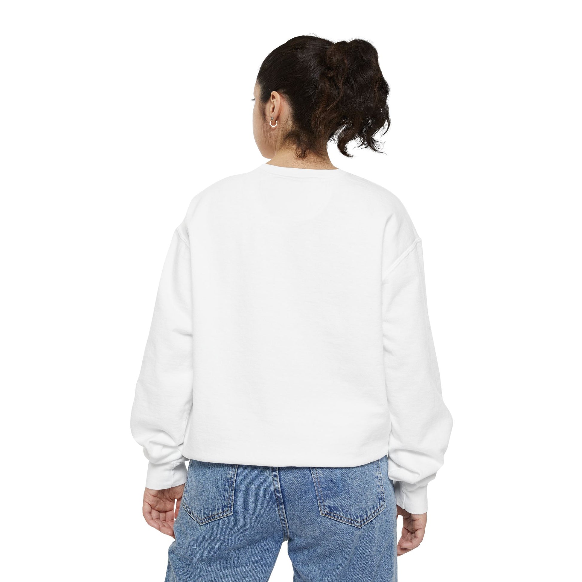 Patriotic Unisex Garment-Dyed Sweatshirt with Vintage American Flag, Cozy Fall Outfit, Statement Sweater, Gift for Veterans, Casual Fashion - TRV