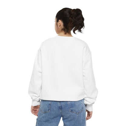 Patriotic Unisex Garment-Dyed Sweatshirt with Vintage American Flag, Cozy Fall Outfit, Statement Sweater, Gift for Veterans, Casual Fashion - TRV