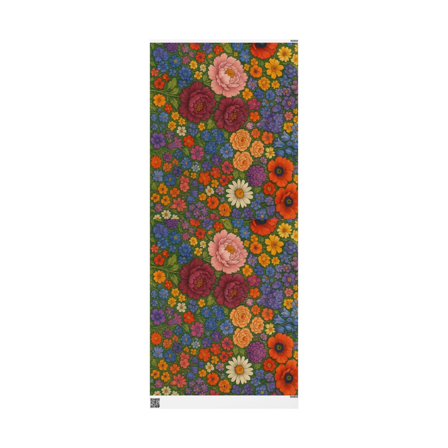 Floral Bouquet Wrapping Paper Roll — Vintage Garden Pattern