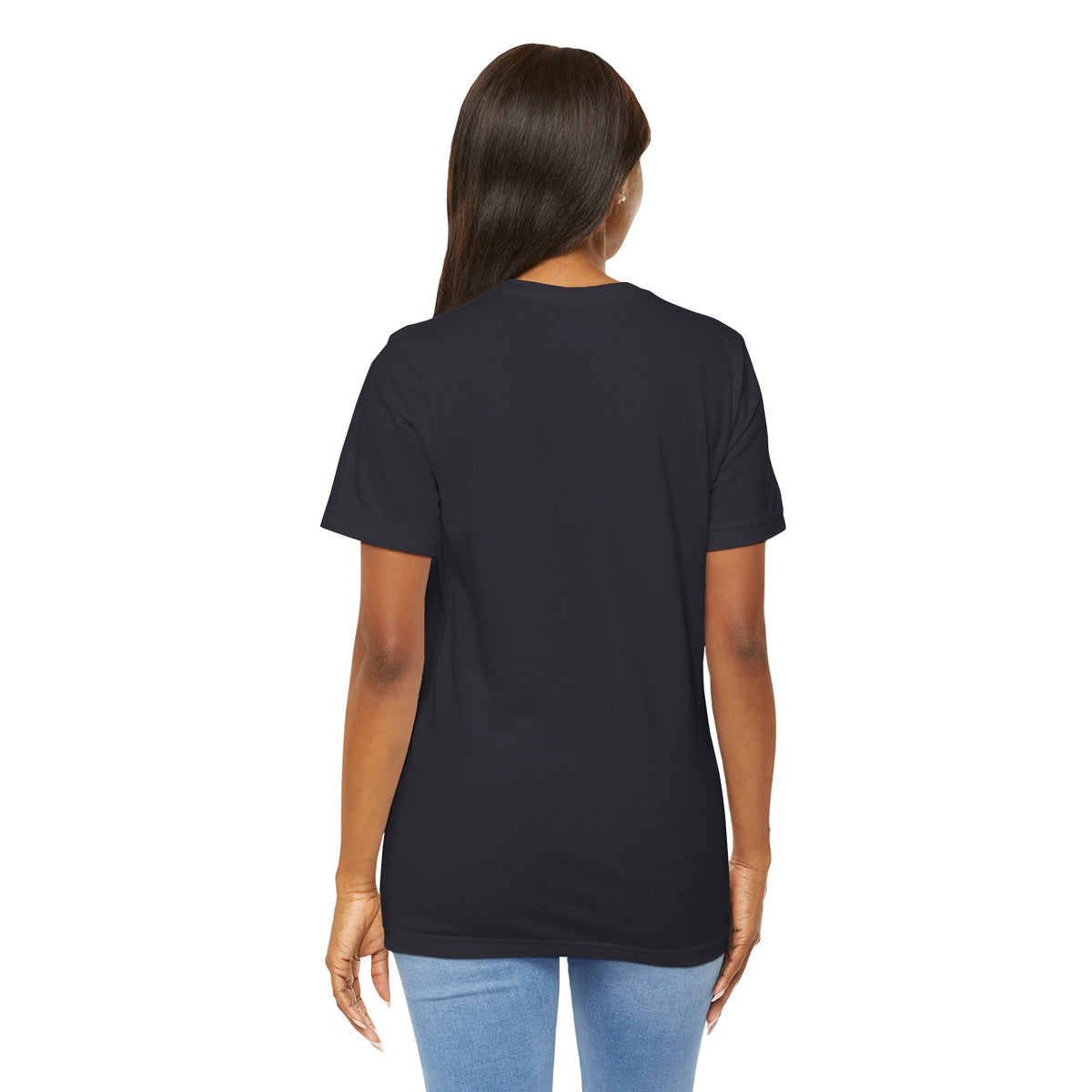 Black printed T-shirt from Printify featuring "Established 2008" and minimal graphic design on the front.