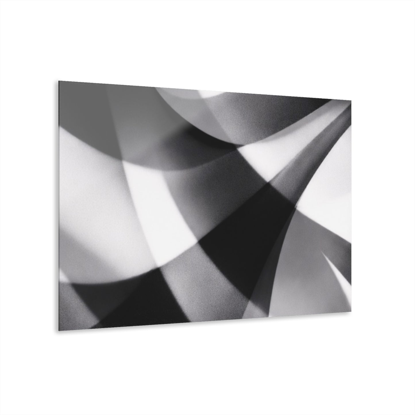 Abstract Black and White Geometric Acrylic Print | Wall Art French Cleat Hanging