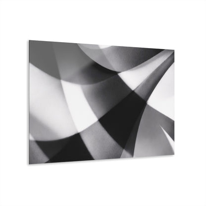Abstract Black and White Geometric Acrylic Print | Wall Art French Cleat Hanging