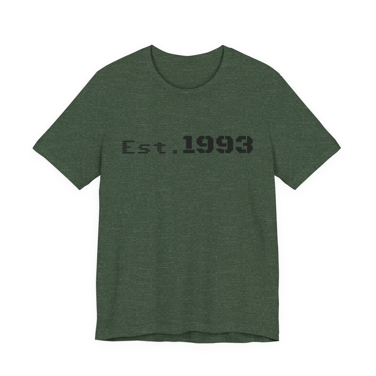 Vintage 1993 Est. T-Shirt by Printify featuring a classic "Born in 1993" design on a casual cotton tee.