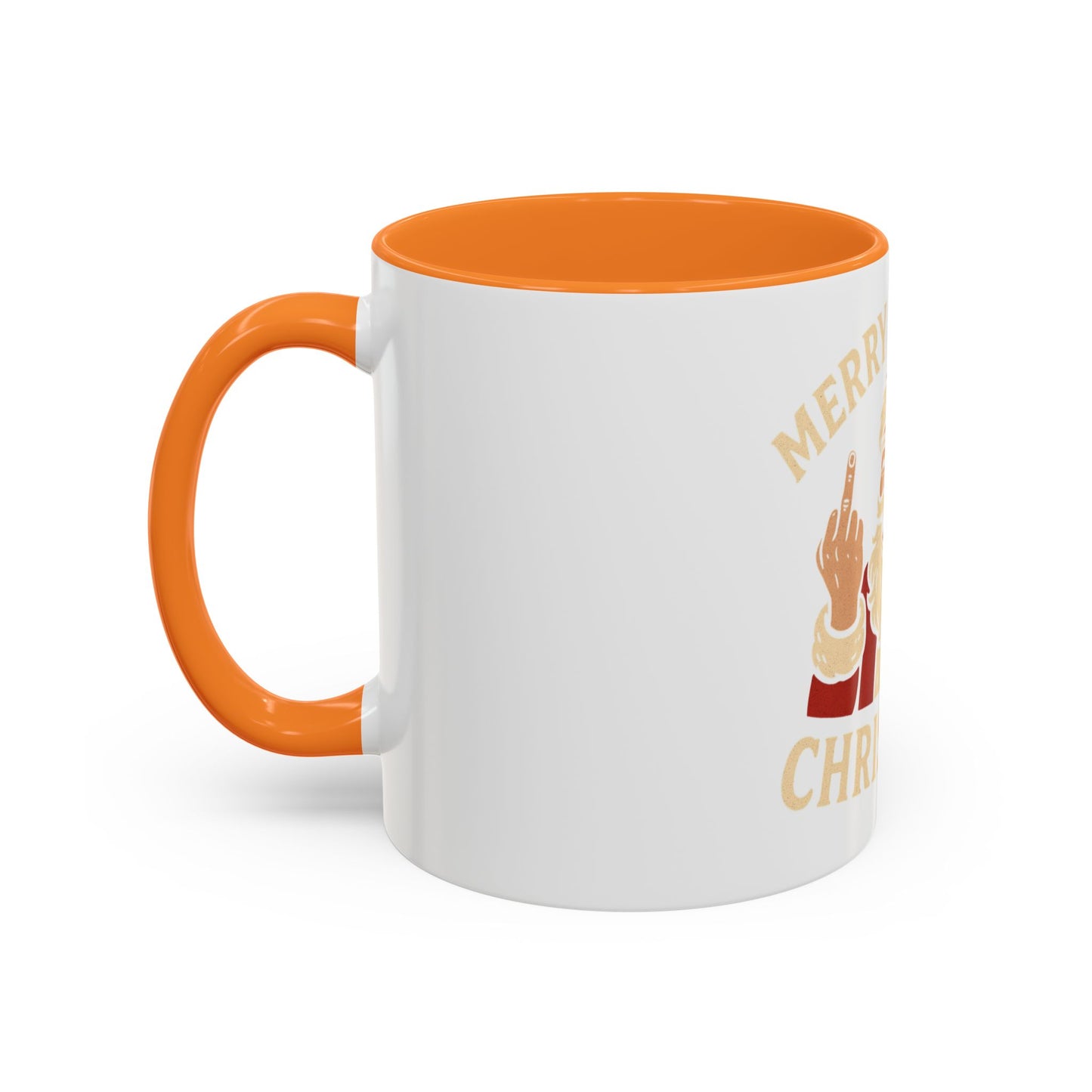 Merry Fucking Christmas Mug — Funny Santa Middle Finger Coffee Cup (11oz & 15oz)