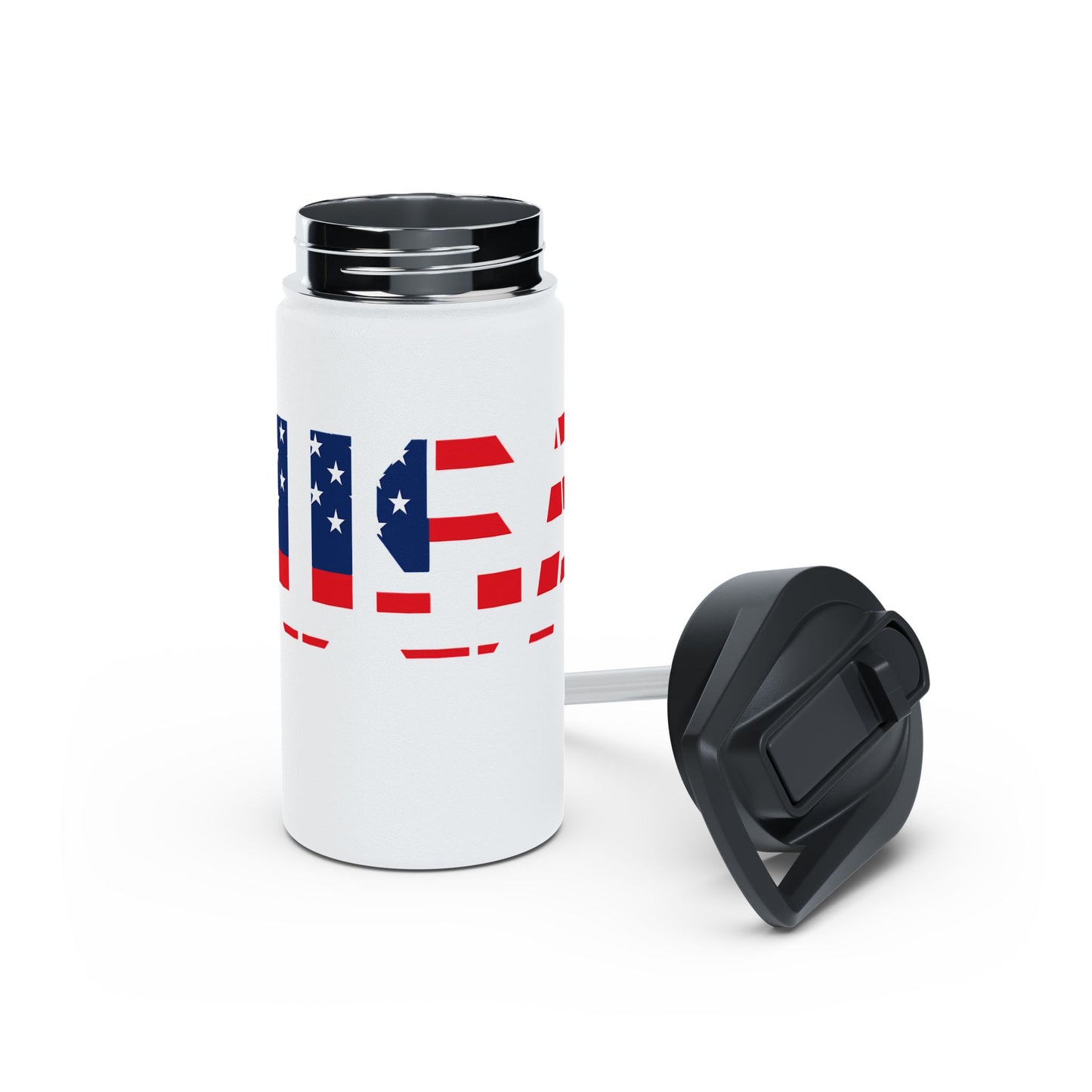 USA Flag Stainless Steel Water Bottle — Patriotic Travel Flask