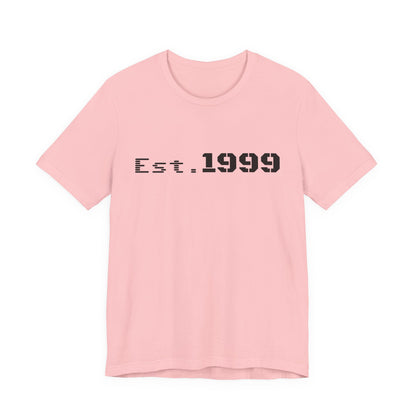 Vintage minimalist Est. 1999 T-shirt by Printify featuring clean design and classic style, perfect for casual wear.