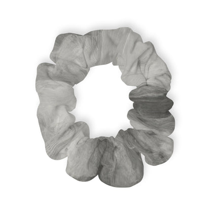 Gray Marble Scrunchie — Elegant Tie-Dye Hair Accessory