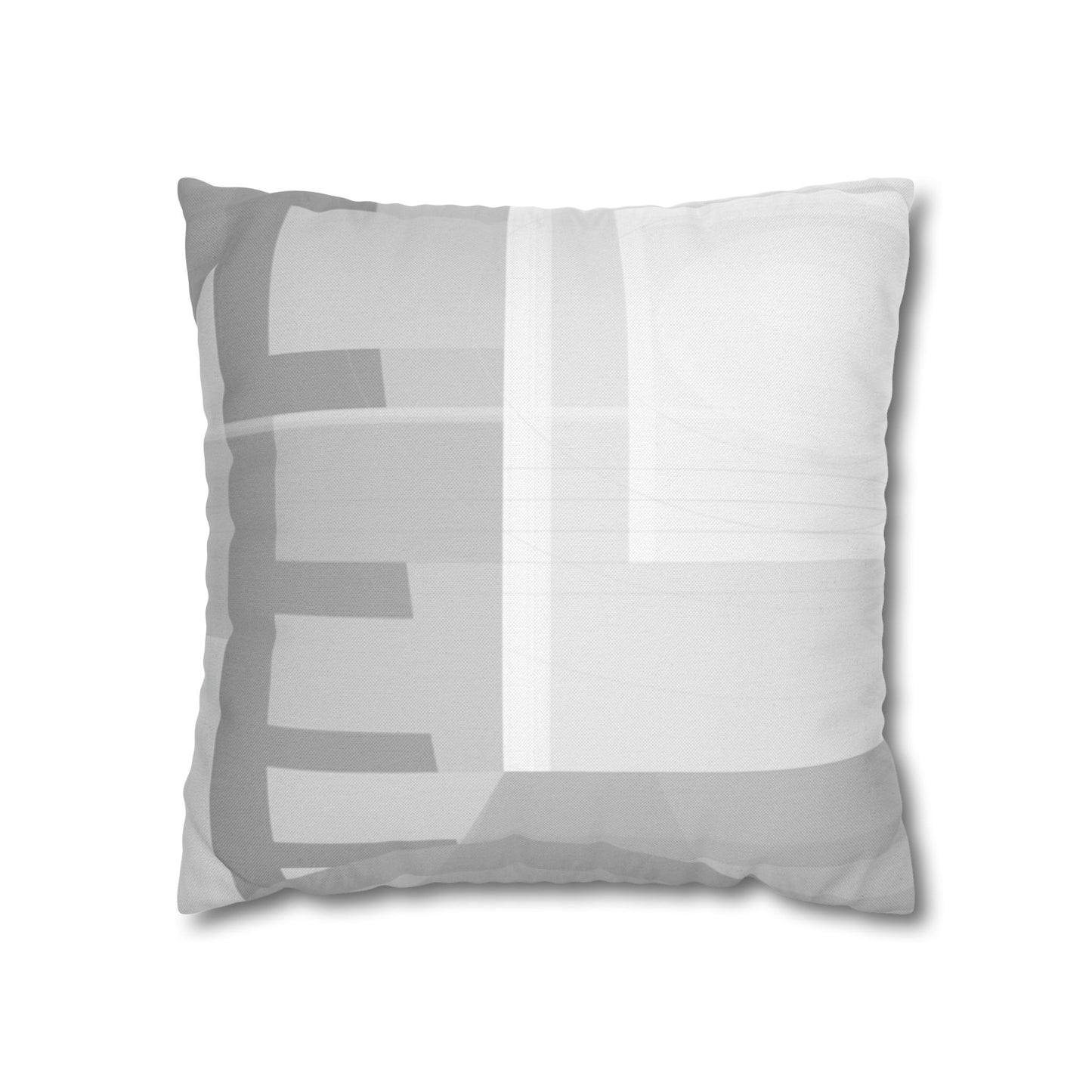Abstract Geometric Grid Spun Polyester Pillowcase
