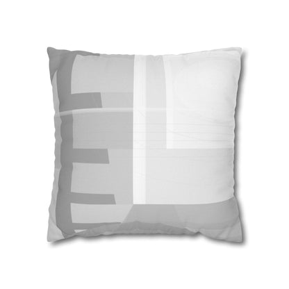 Abstract Geometric Grid Spun Polyester Pillowcase