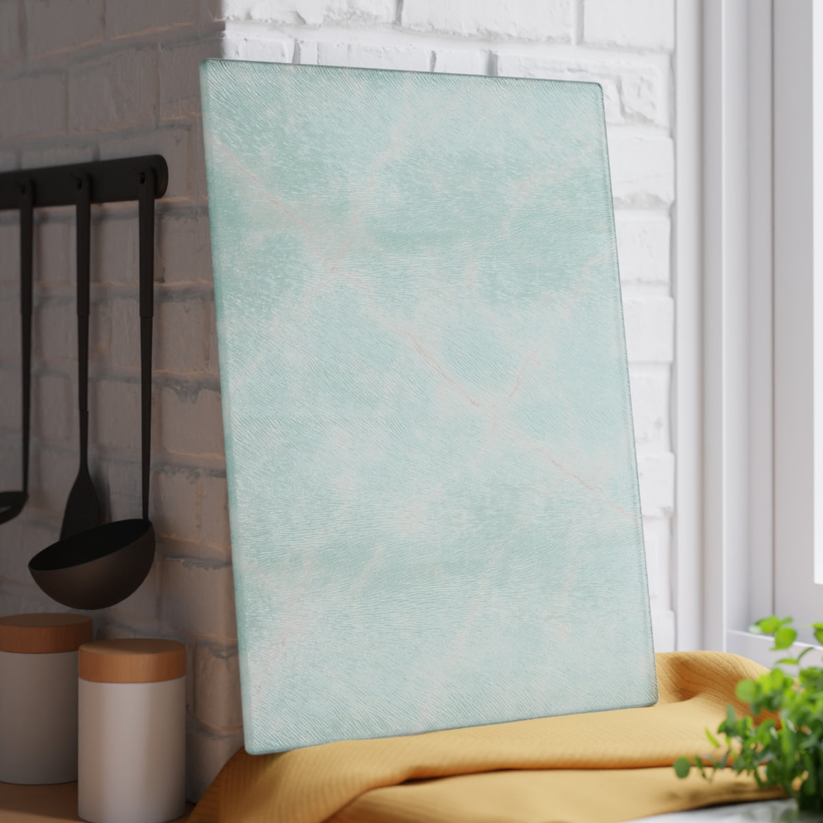 Mint Marble Glass Cutting Board