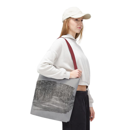 Scenic Path Tote Bag, Reversible Tote, Eco-Friendly Shopper, Outdoor Adventure Bag, Gift for Nature Lovers, Stylish Carryall - TRV