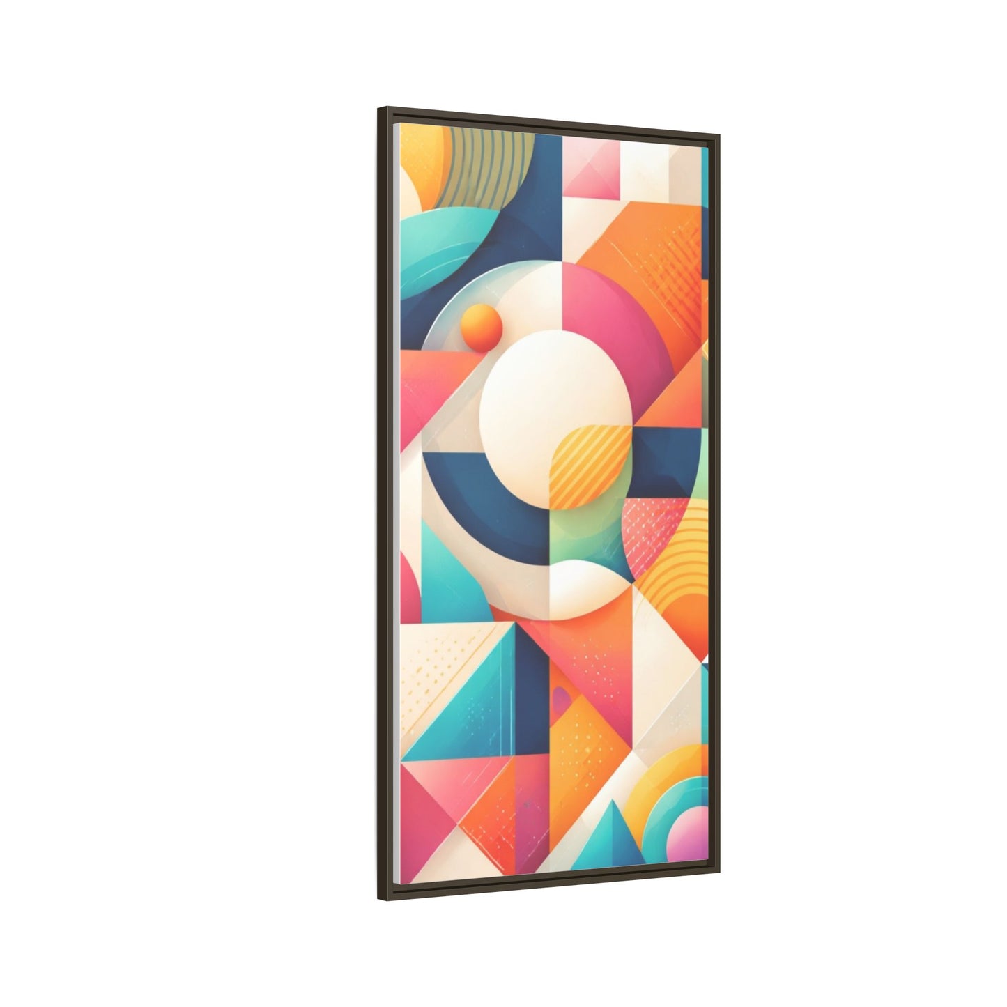 Colorful Geometric Abstract Art Matte Canvas Framed