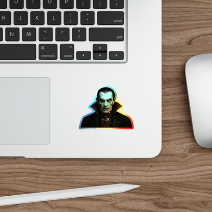 Holographic Dracula Stickers, Die-cut Stickers for Halloween, Skateboard Stickers, Vinyl Stickers, Cool Decorative Stickers
