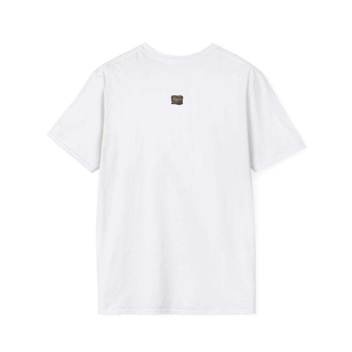 Vintage forest landscape T-shirt by Printify featuring a nature pathway scene on a casual cotton tee.