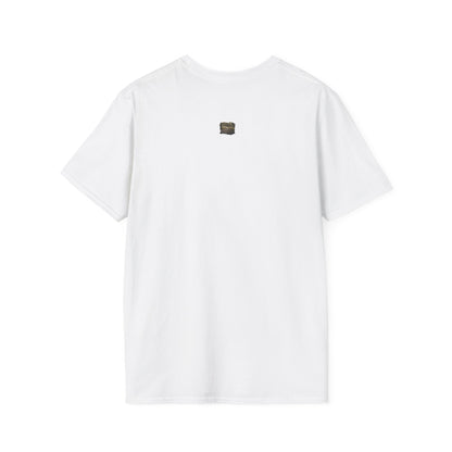 Vintage forest landscape T-shirt by Printify featuring a nature pathway scene on a casual cotton tee.