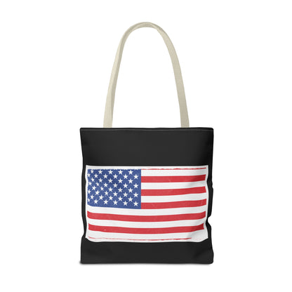 Patriotic Tote Bag, American Flag Carryall, Beach Bag, Reusable Shopping Tote, Independence Day Gift - TRV