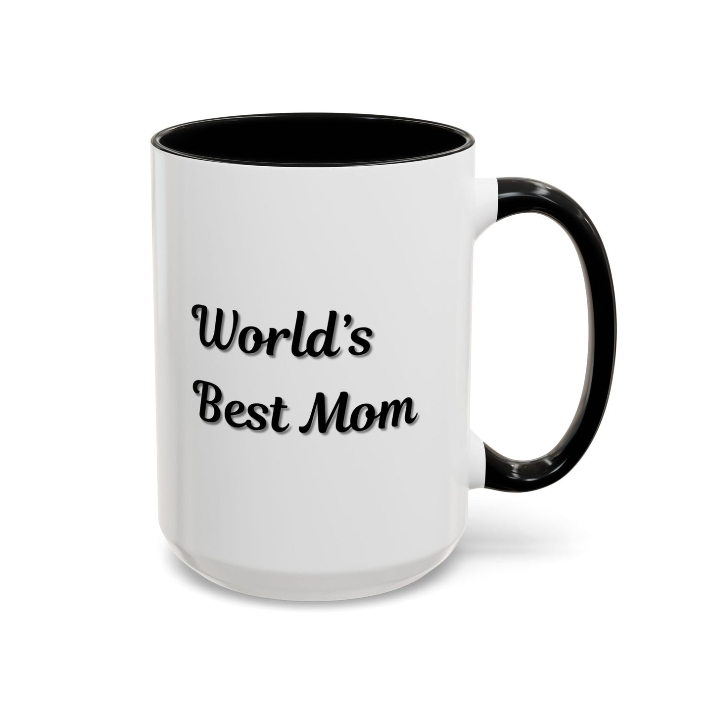 World's Best Mom Accent Coffee Mug - 11oz & 15oz - Perfect Gift for Mother's Day