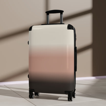 Gradient Carry-On Suitcase – Blush to Charcoal Ombre Travel Luggage