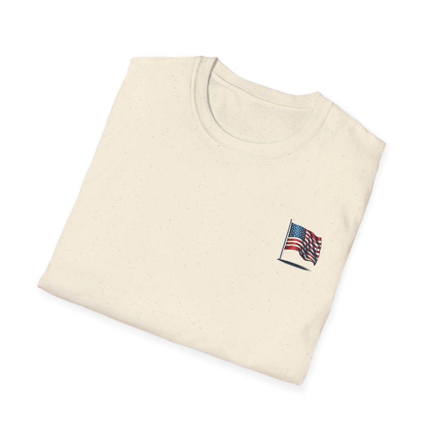 Patriotic Unisex Softstyle T-Shirt, American Flag Tee, USA Pride Shirt, Perfect for Independence Day, Casual Wear - TRV