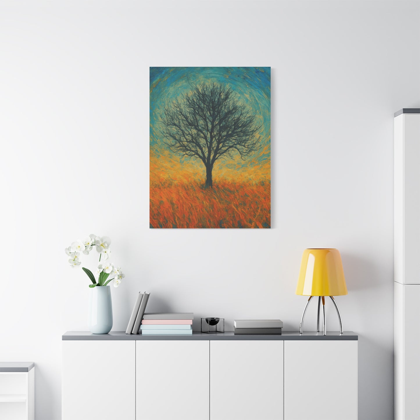 Artistic Tree Canvas Wall Art, Matte Stretched Canvas, Natural Decor for Home, Office, Gift for Nature Lovers, Bohemian Wall Decor