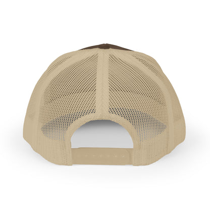 Vintage batter silhouette baseball snapback trucker cap by Printify, featuring a classic design and adjustable mesh back.