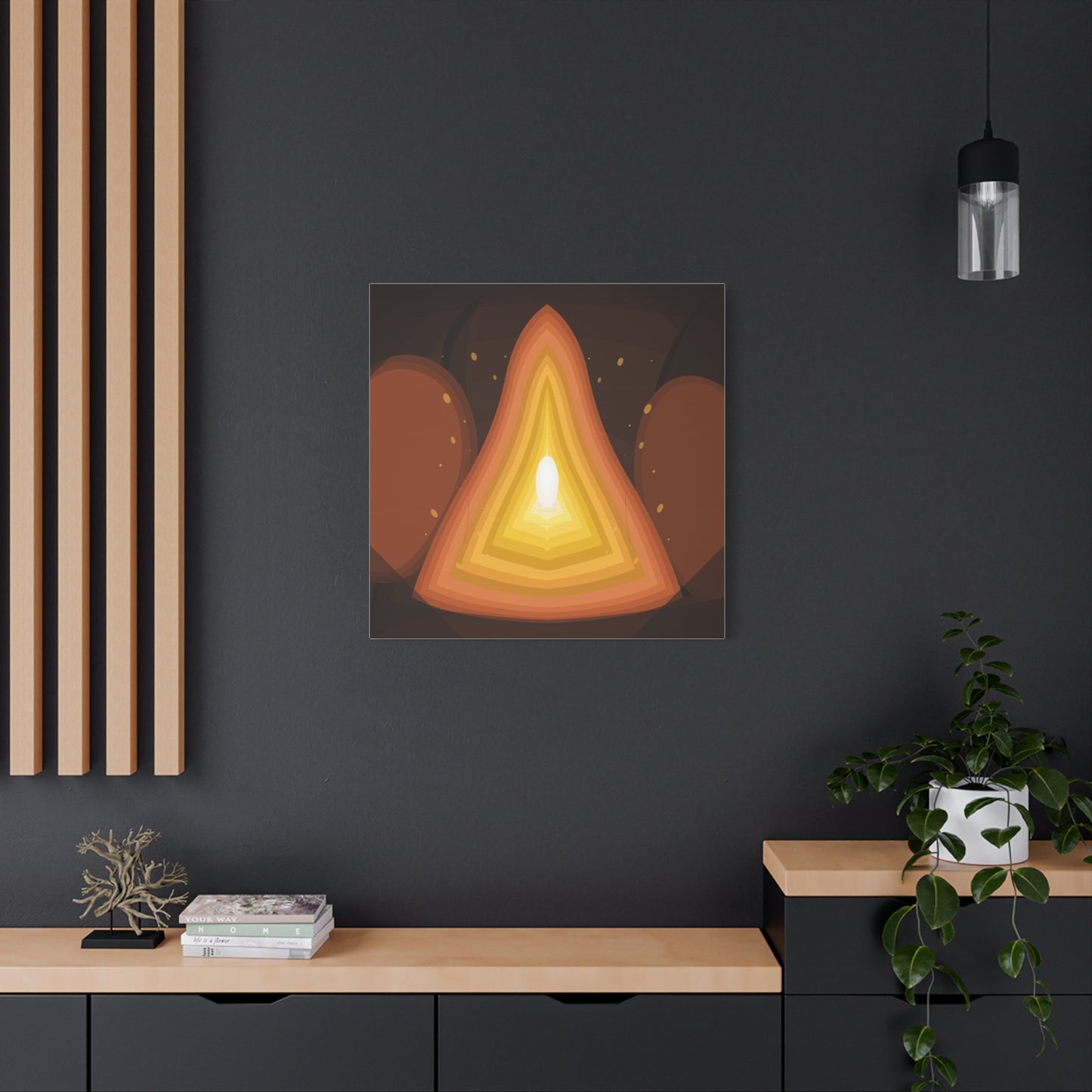 Concentric Fire Furnace Cross-Section Matte Canvas