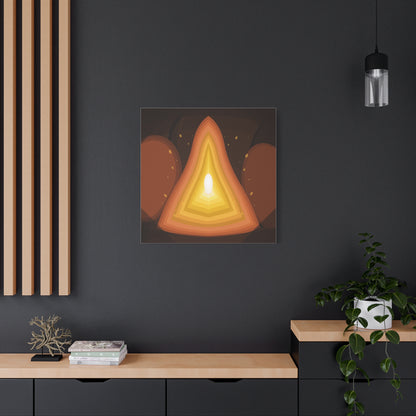 Concentric Fire Furnace Cross-Section Matte Canvas