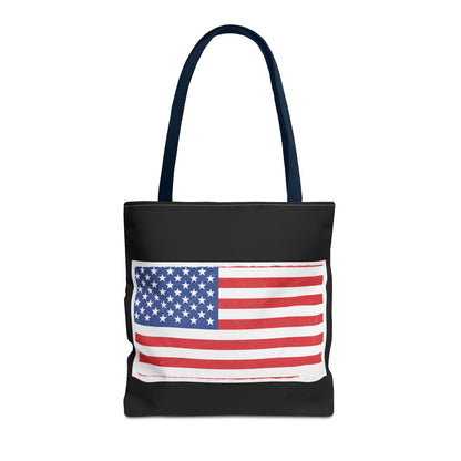 Patriotic Tote Bag, American Flag Carryall, Beach Bag, Reusable Shopping Tote, Independence Day Gift - TRV
