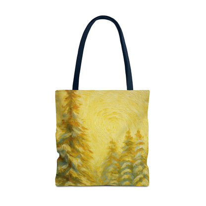 Eco-friendly canvas tote bag with artistic abstract design, perfect for beach or everyday use, by Printify.