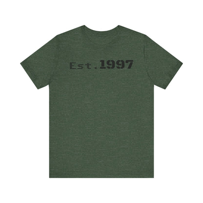 Est. 1997 Unisex Jersey Short Sleeve Tee - Vintage Style, Perfect for Birthdays, Casual Wear, Gifts, Anniversaries, Retro Fashion