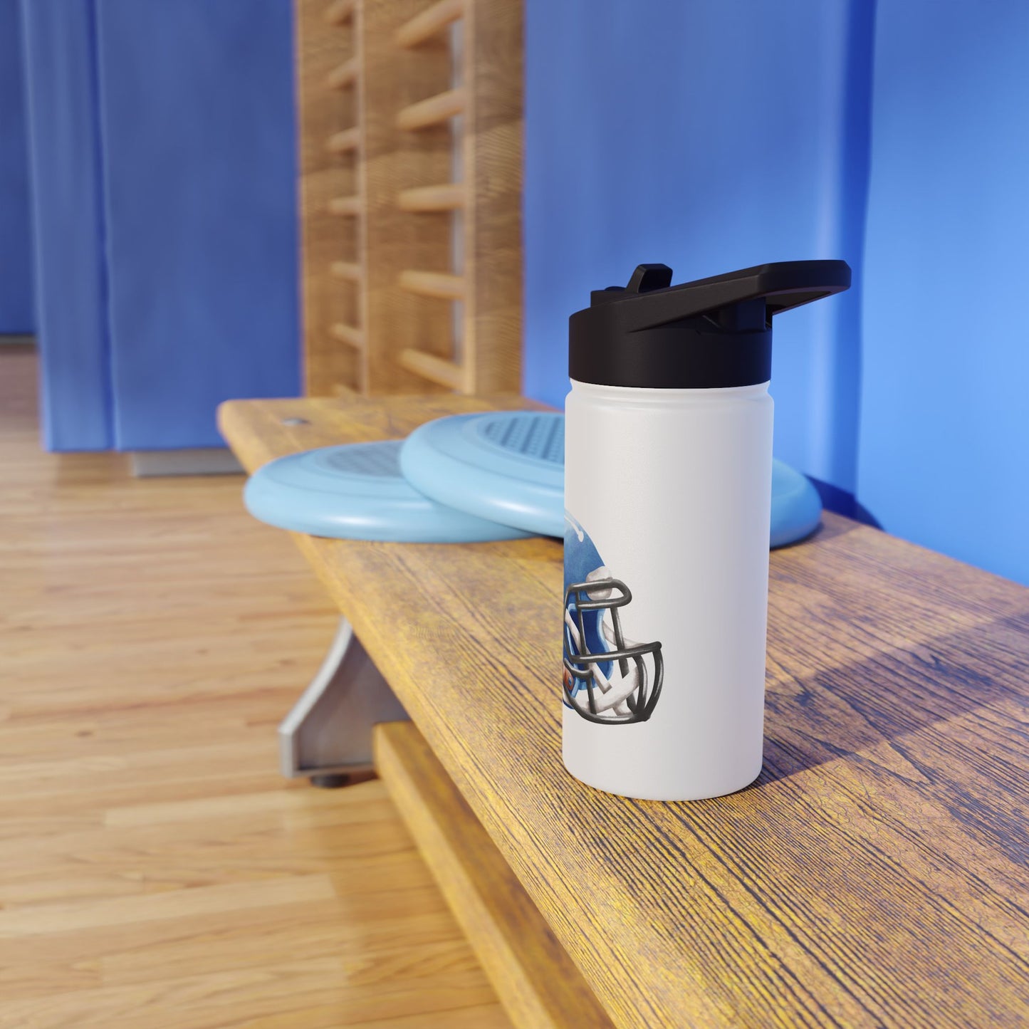 Sporty Stainless Steel Water Bottle with Unique Football Helmet Design | Ideal for Athletes, Gym Lovers, Sports Events, Hydration on the Go