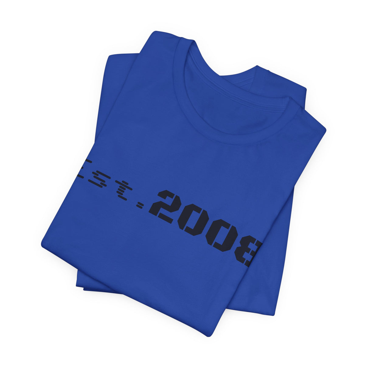 Black printed T-shirt from Printify featuring "Established 2008" minimal graphic design on the front.