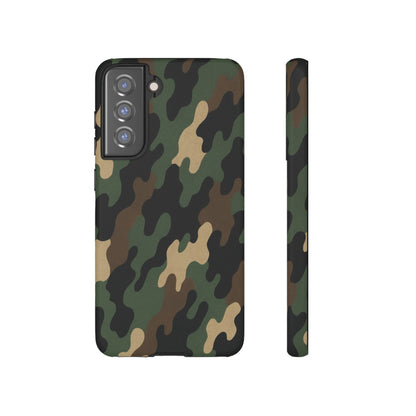 Camouflage tough phone case by Printify with rugged camo design, protective cover for smartphone, durable and stylish.