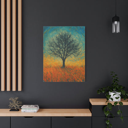 Artistic Tree Canvas Wall Art, Matte Stretched Canvas, Natural Decor for Home, Office, Gift for Nature Lovers, Bohemian Wall Decor