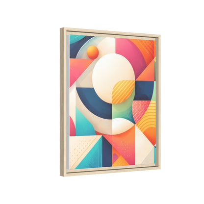 Colorful Geometric Abstract Art Matte Canvas Framed