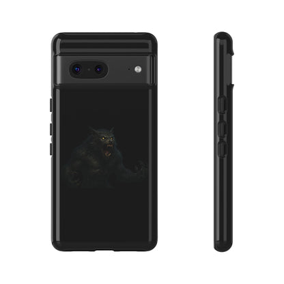 Werewolf Phone Case, Tough Cases, Black Panther Design, Gift for Animal Lovers, Phone Accessories, Fierce Phone Protection - TRV
