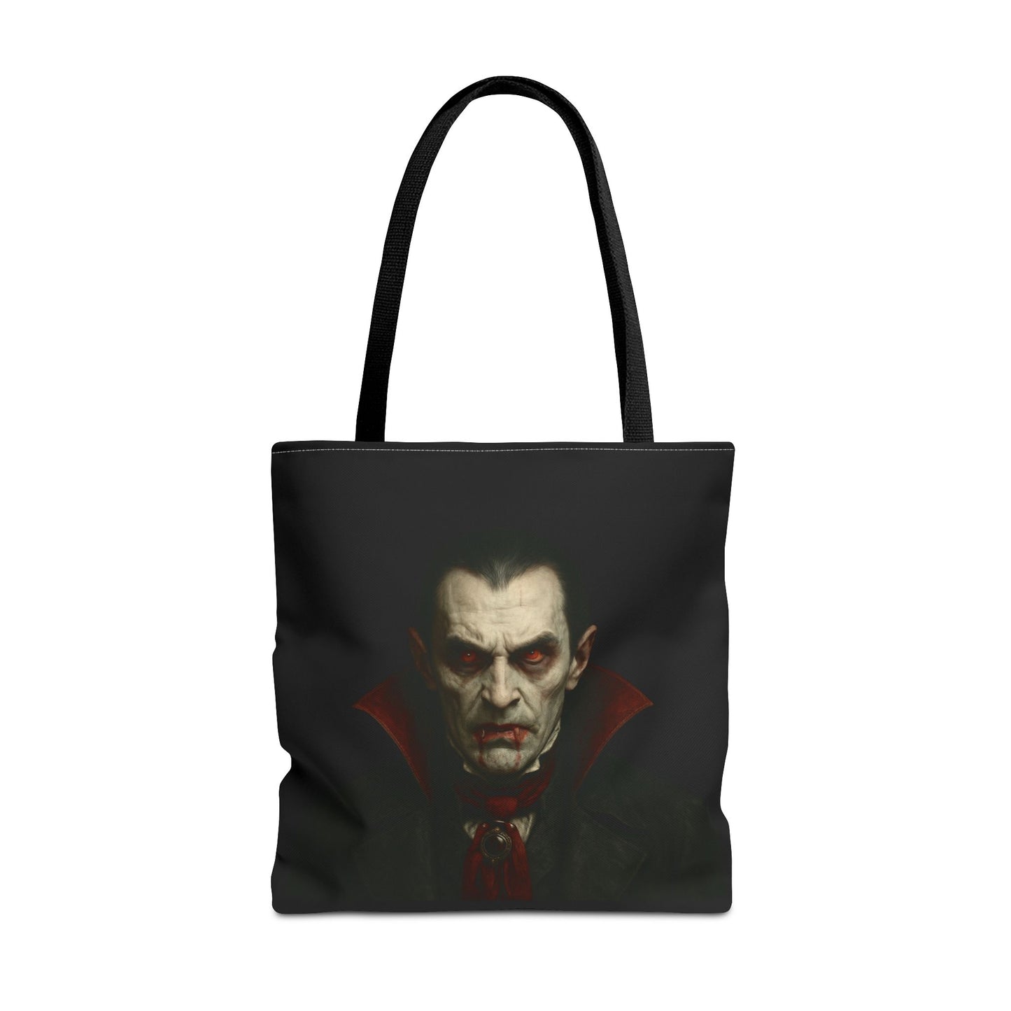 Vampire Haunted Tote Bag, Spooky Shopping Bag, Halloween Accessory, Gothic Style Handbag, Perfect for Halloween Parties, Unisex Tote - TRV