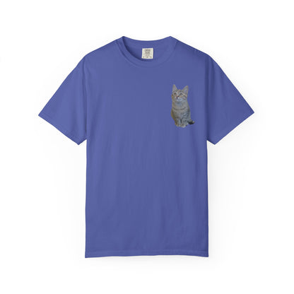Whimsical Cat Pocket T-Shirt for Cat Lovers - TRV