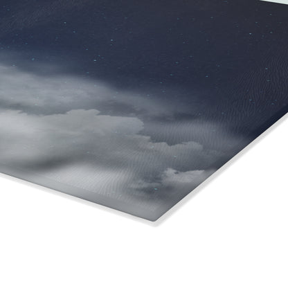 Cloudscape Glass Cutting Board – Moody Sky Kitchen Prep Board