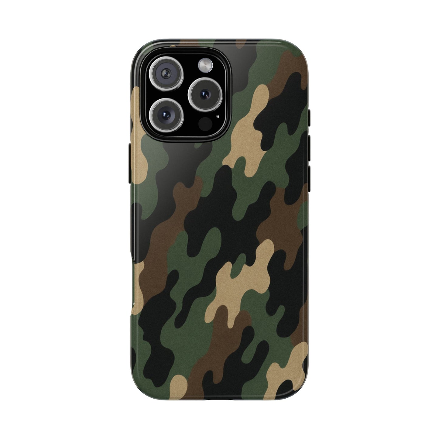 Camouflage tough phone case by Printify featuring rugged camo design and durable protective material for smartphones.