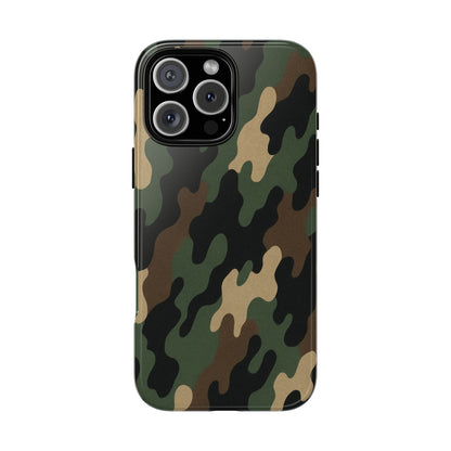 Camouflage tough phone case by Printify featuring rugged camo design and durable protective material for smartphones.