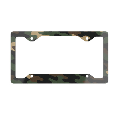 Camo Stainless Steel License Plate Frame — Military Style Car Trim