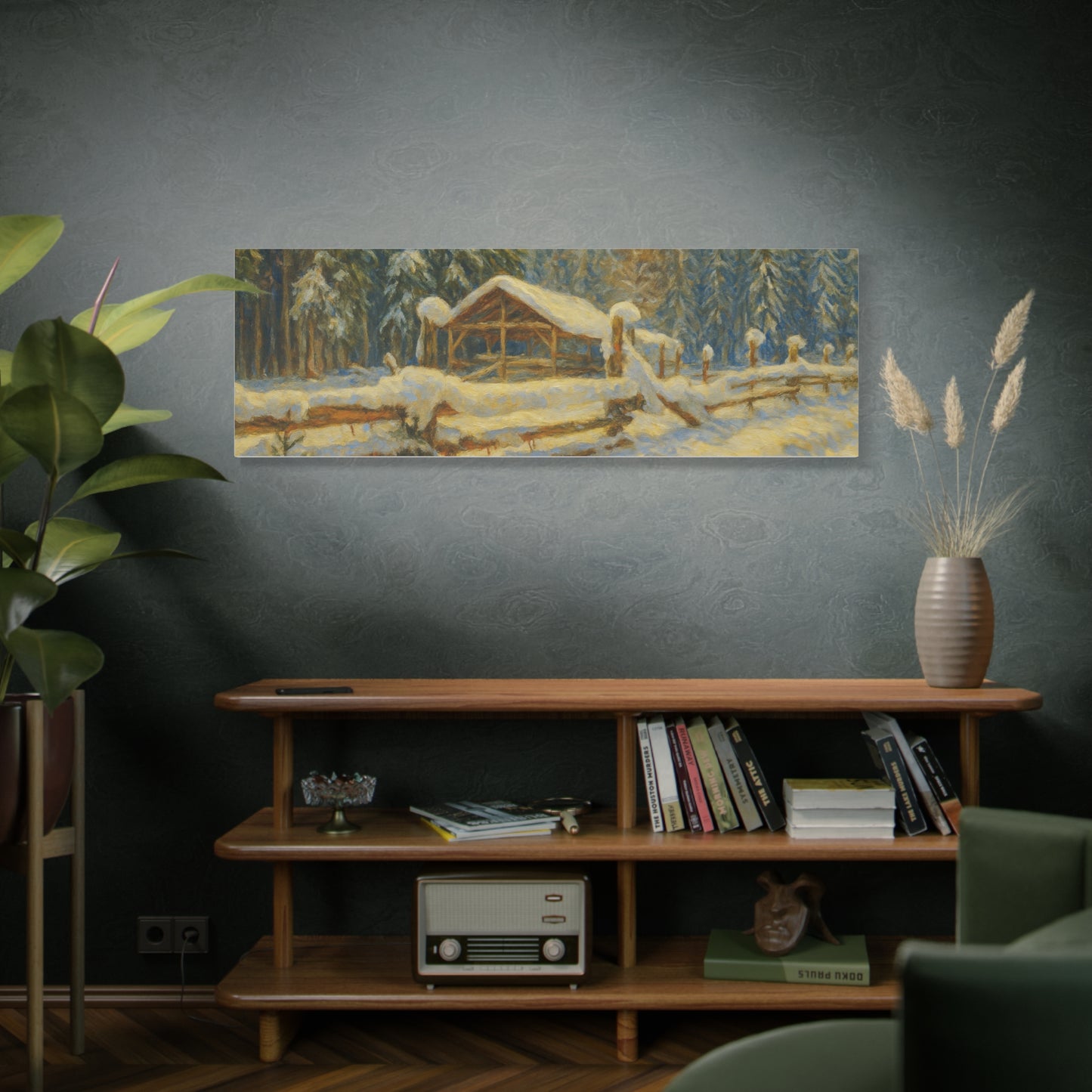 Canvas Wall Art, Winter Landscape Print, Home Decor, Rustic Art, Gift for Nature Lovers, Holiday Decoration - TRV