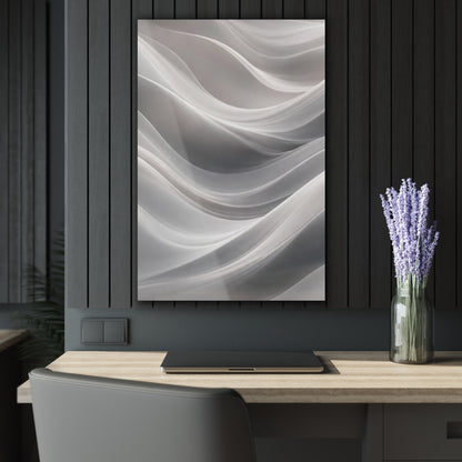 Abstract White Wave Acrylic Print | Wall Art