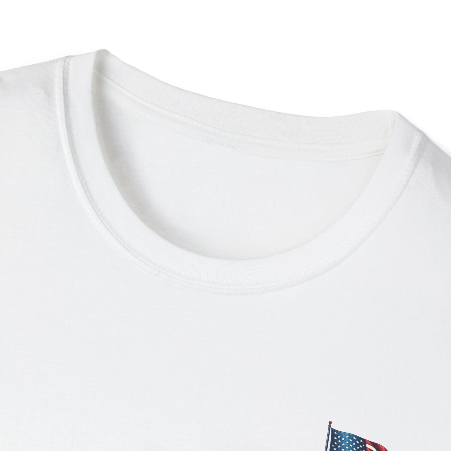 Patriotic Unisex Softstyle T-Shirt, American Flag Tee, USA Pride Shirt, Perfect for Independence Day, Casual Wear - TRV
